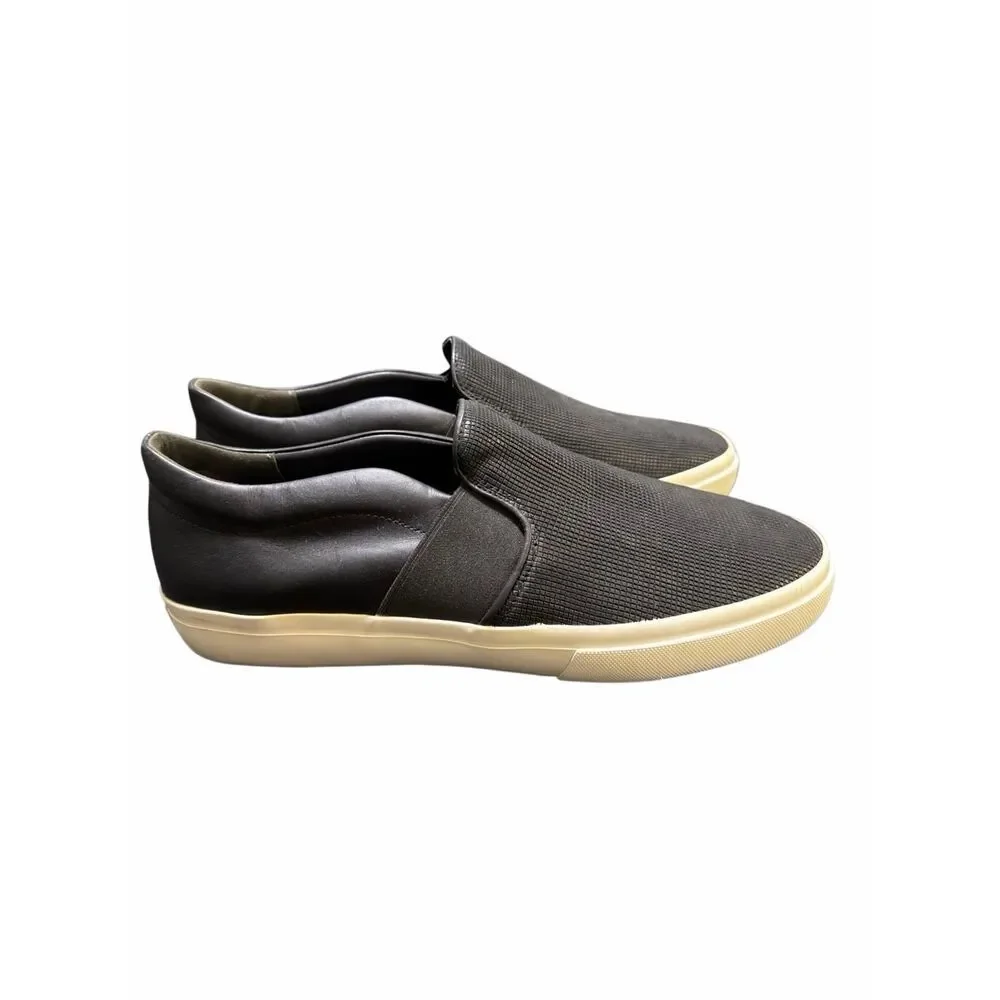$225 Retail Vince Men's Black Fletcher Suede Slip-On Sneaker Shoes Size 11.5
